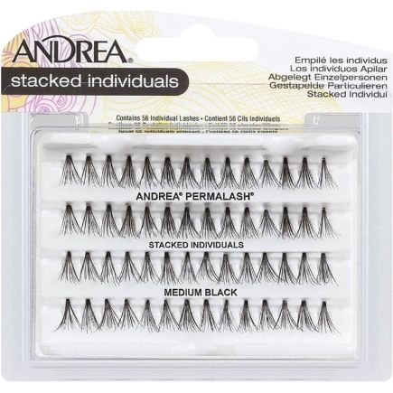 Andrea Stacked Individuals Eyelashes Medium Black